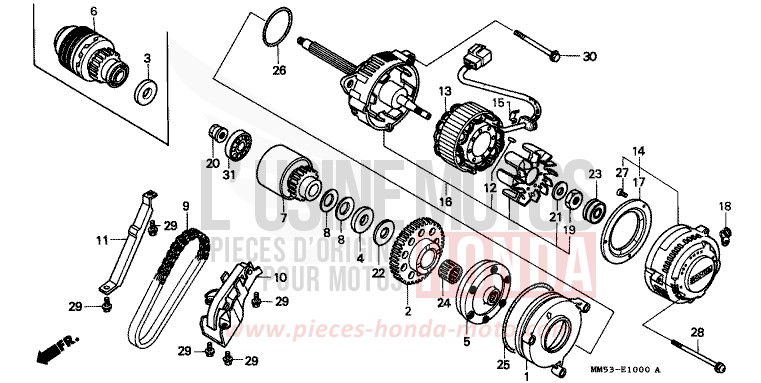 GENERATOR (CBR1000FH/FJ/FM) von CB1300 Super Bold'or ABS NH233D (NH233D) von 1988